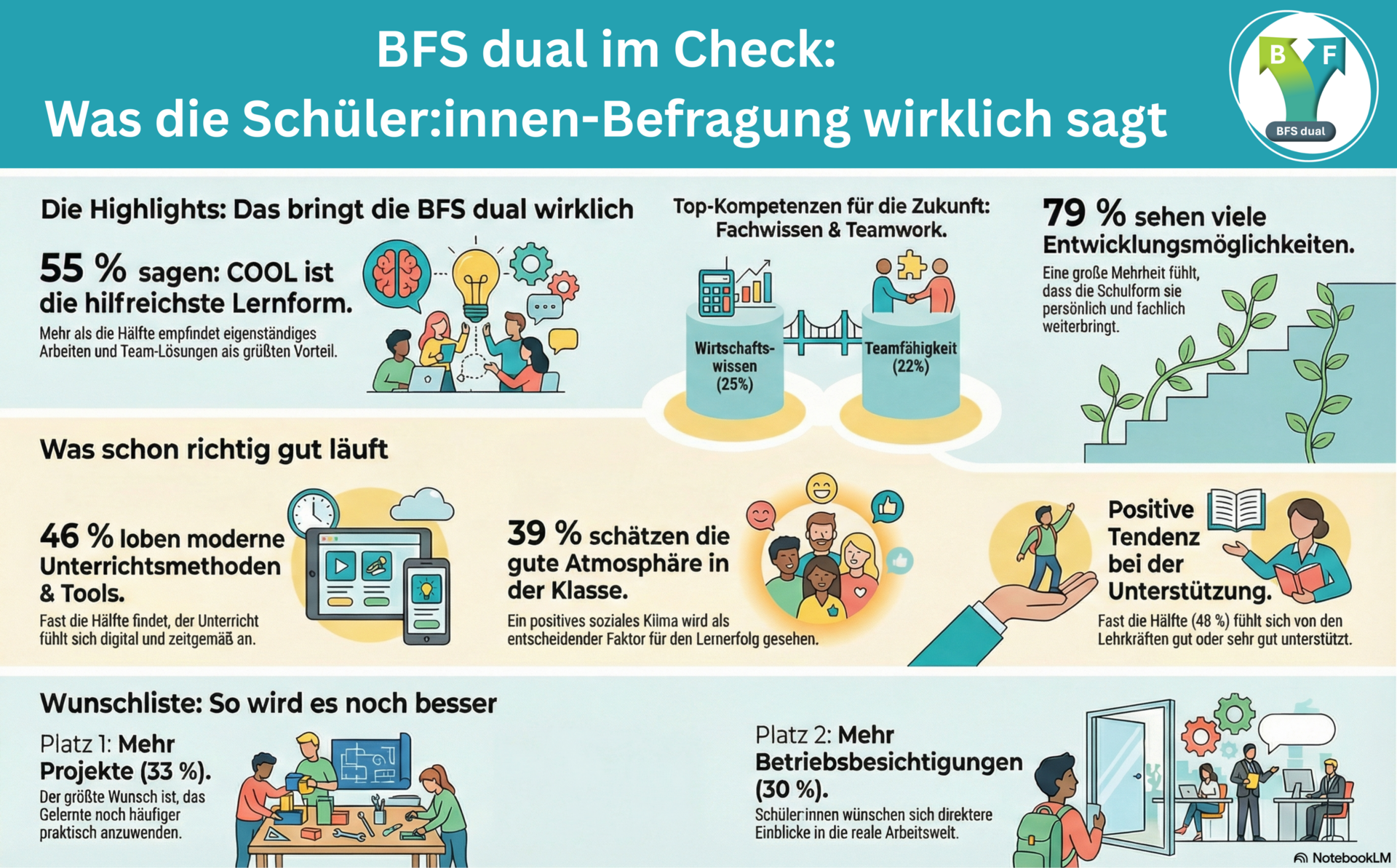 Abbildung 5 Infografik: Umfrage BFS dual